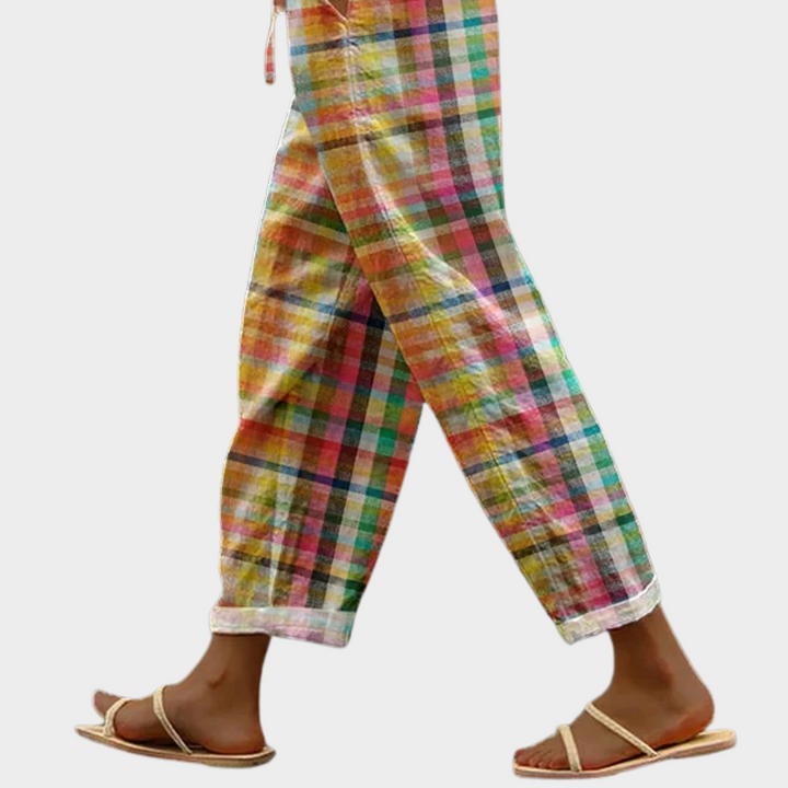 Jolina  | Comfortable Checkered Pants