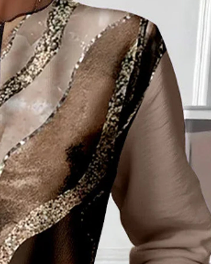 Kyra Half-Zip Sweatshirt with Vintage Print