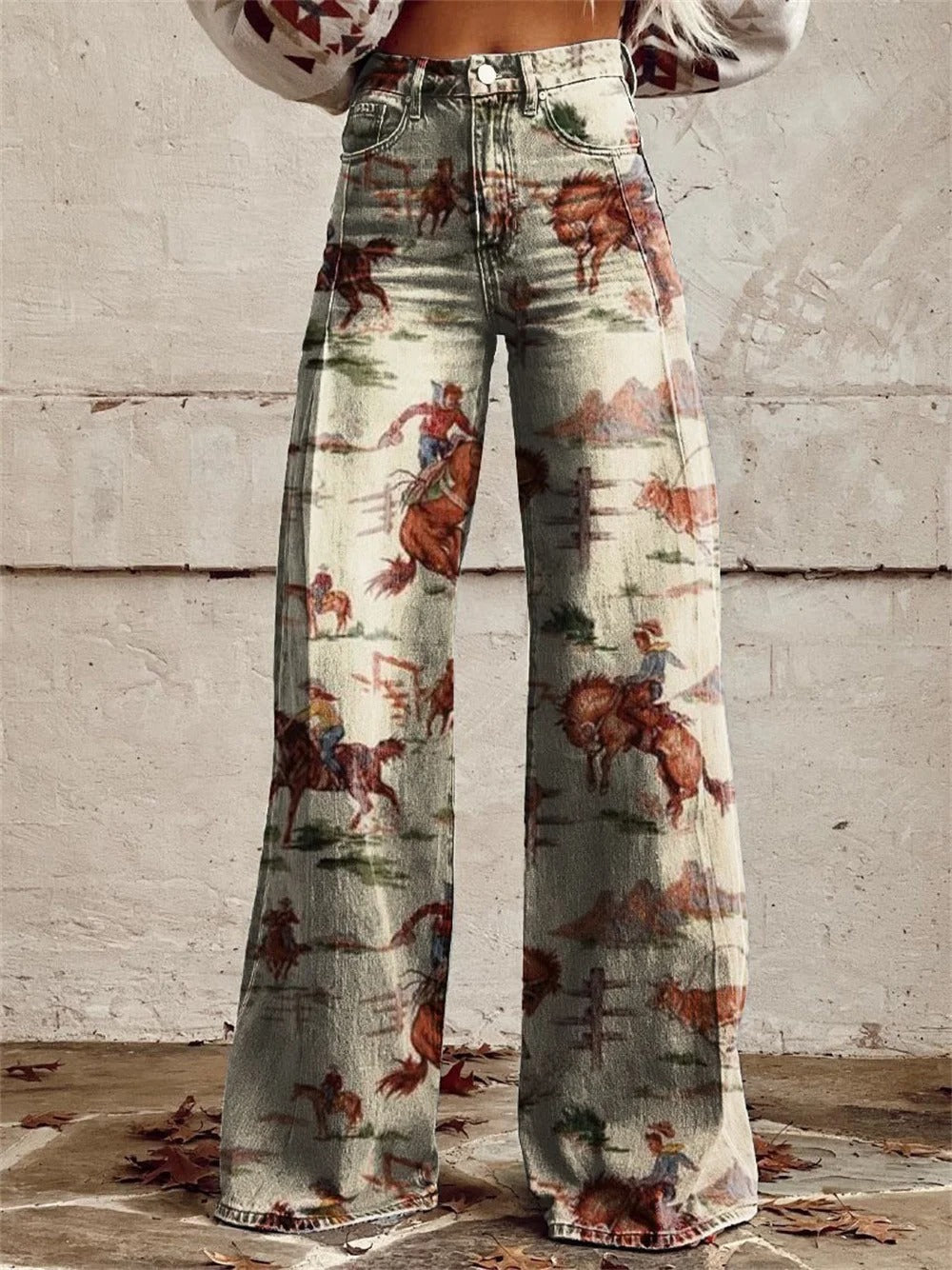 Ivette™ - Vintage Printed Wide Leg Pants