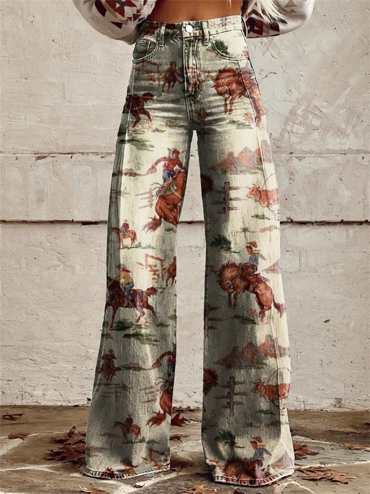 Ivette™ - Vintage Printed Wide Leg Pants