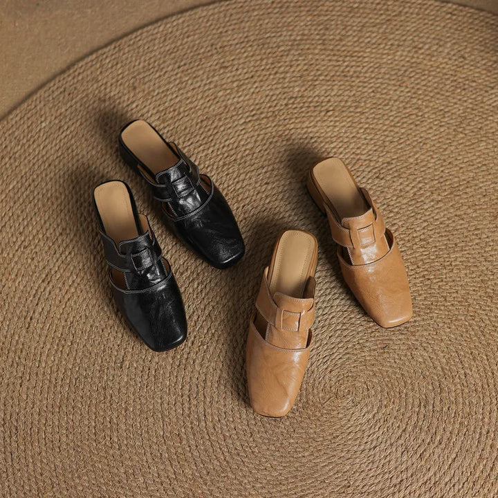 Jesica Genuine Leather Mules