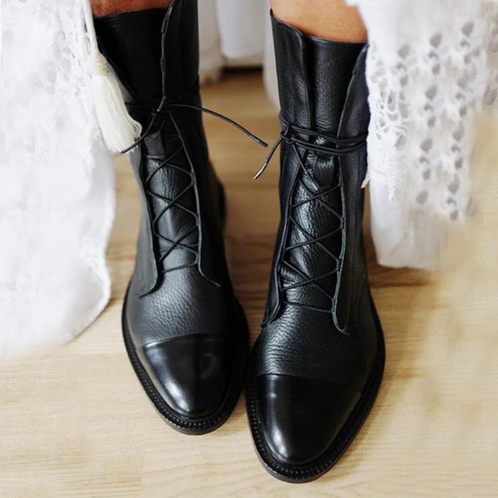 Isadora™ - Elegant Leather Heeled Boots