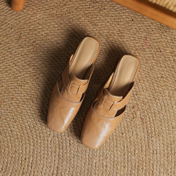 Jesica Genuine Leather Mules