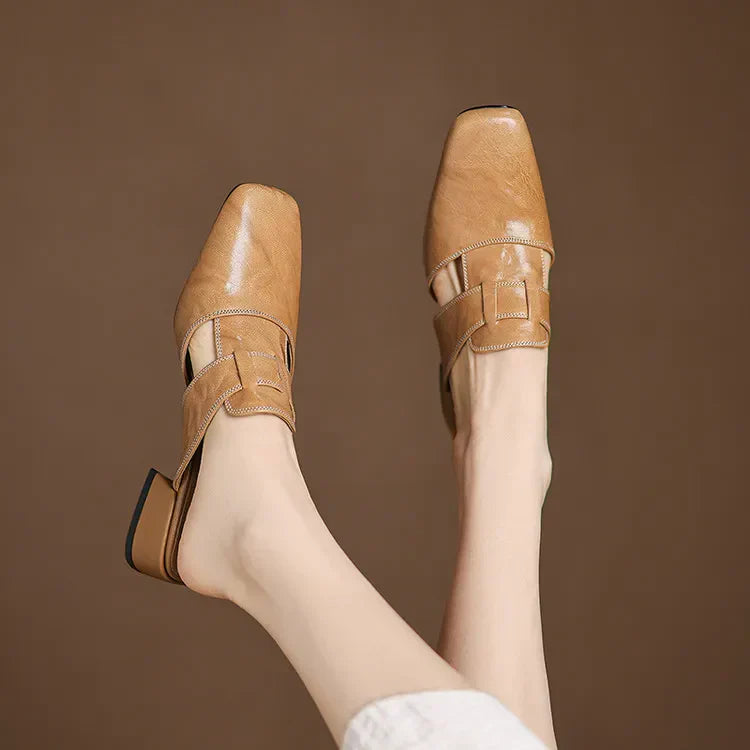Jesica Genuine Leather Mules