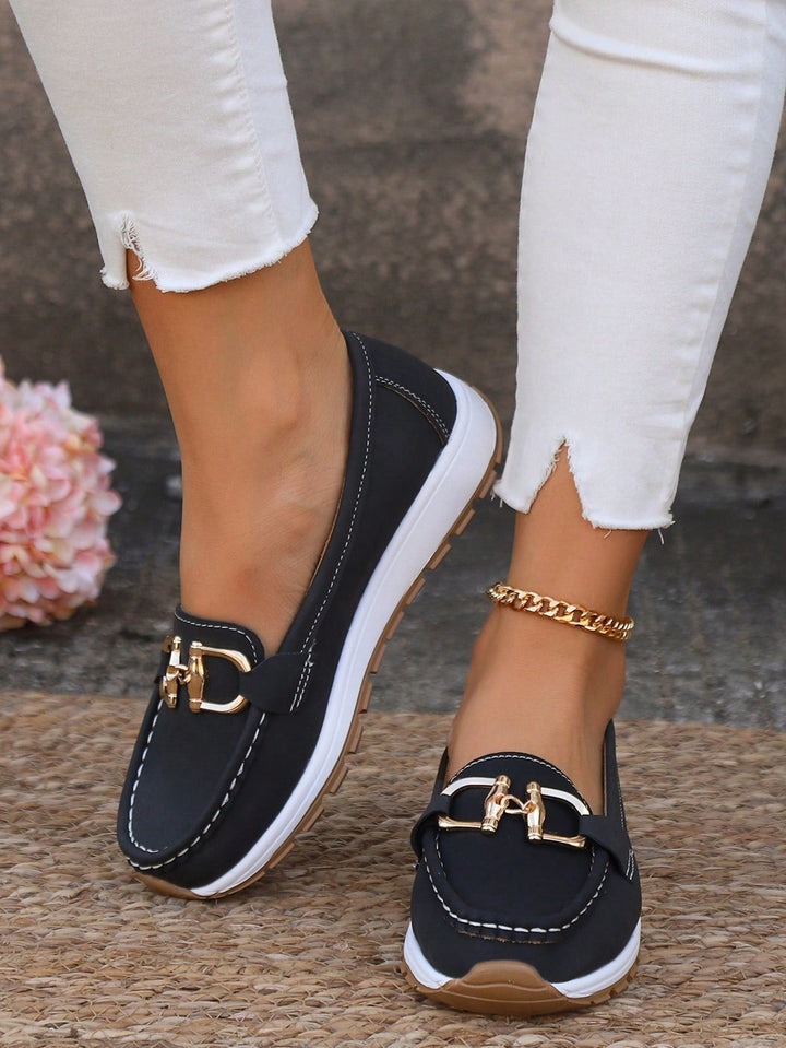 Jennifer - Flat Buckle Loafers