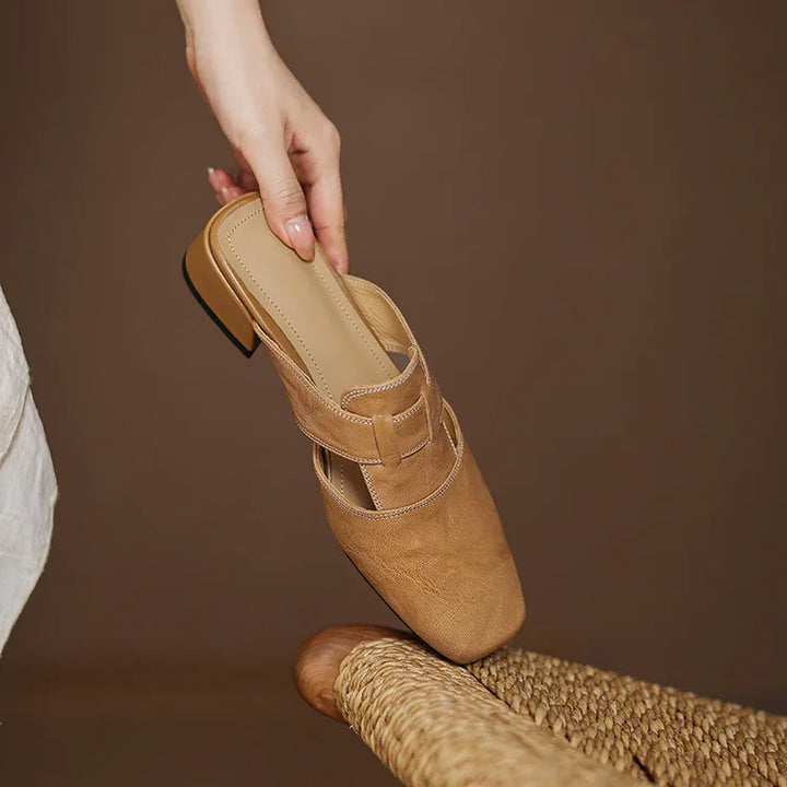 Jesica Genuine Leather Mules