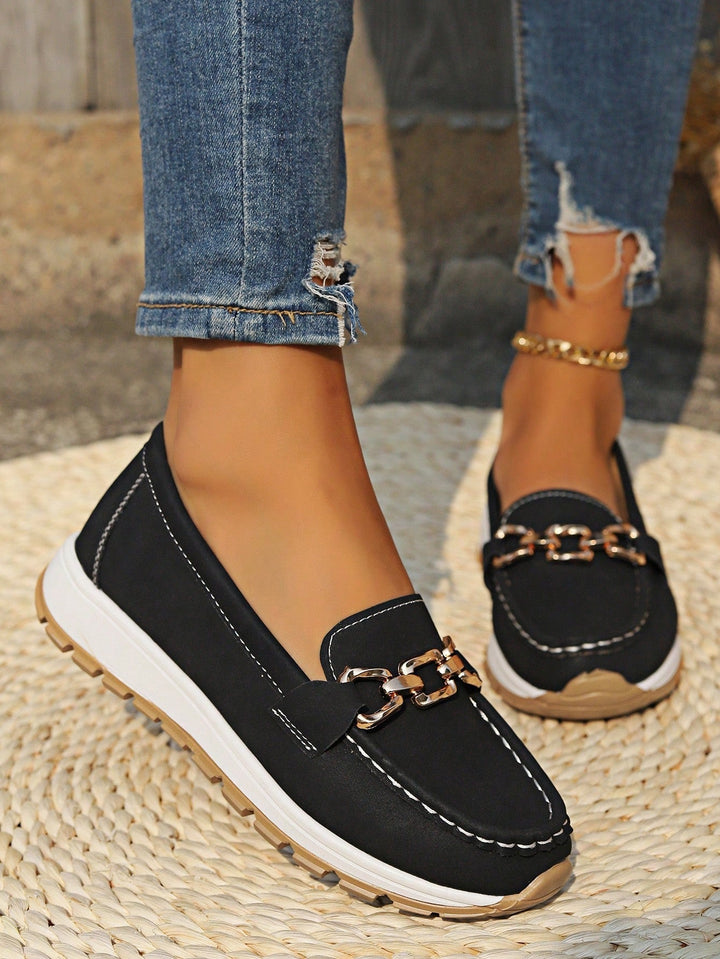 Jennifer - Flat Buckle Loafers