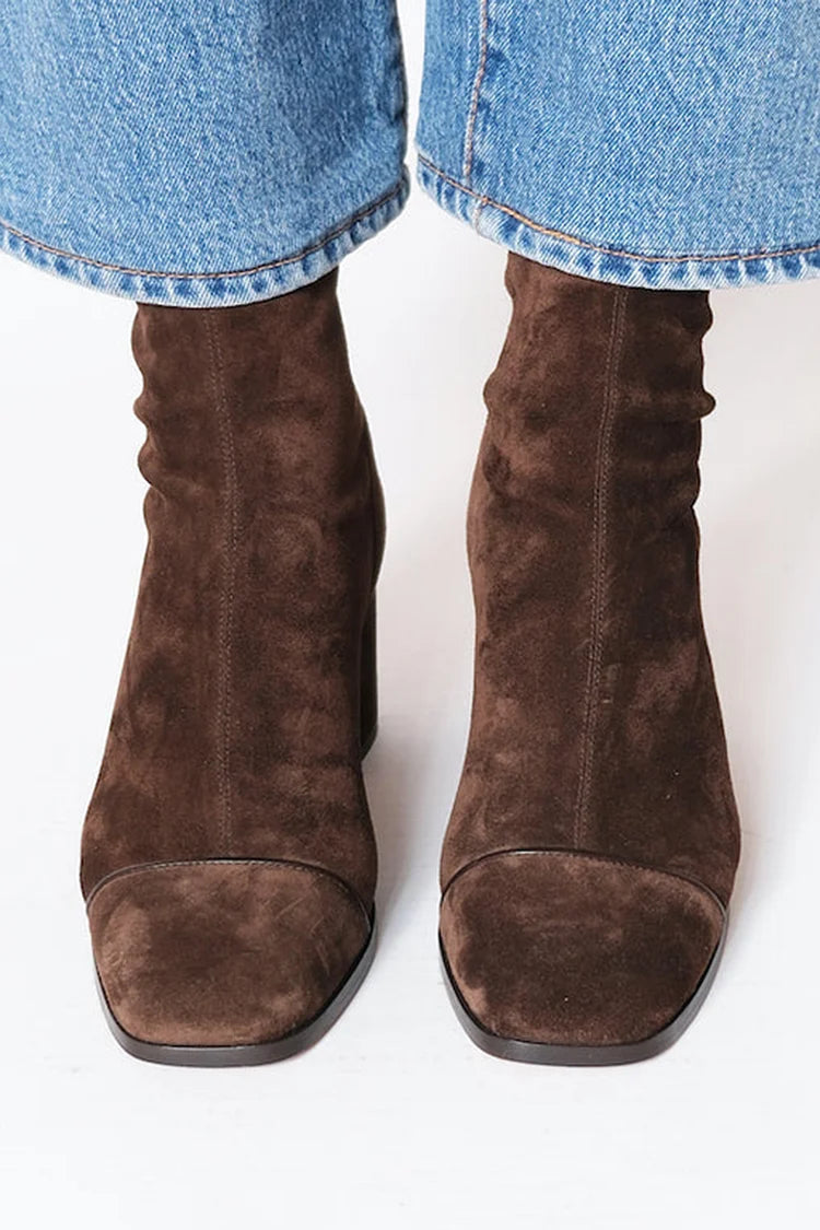 Courtney | Square toe heeled boots