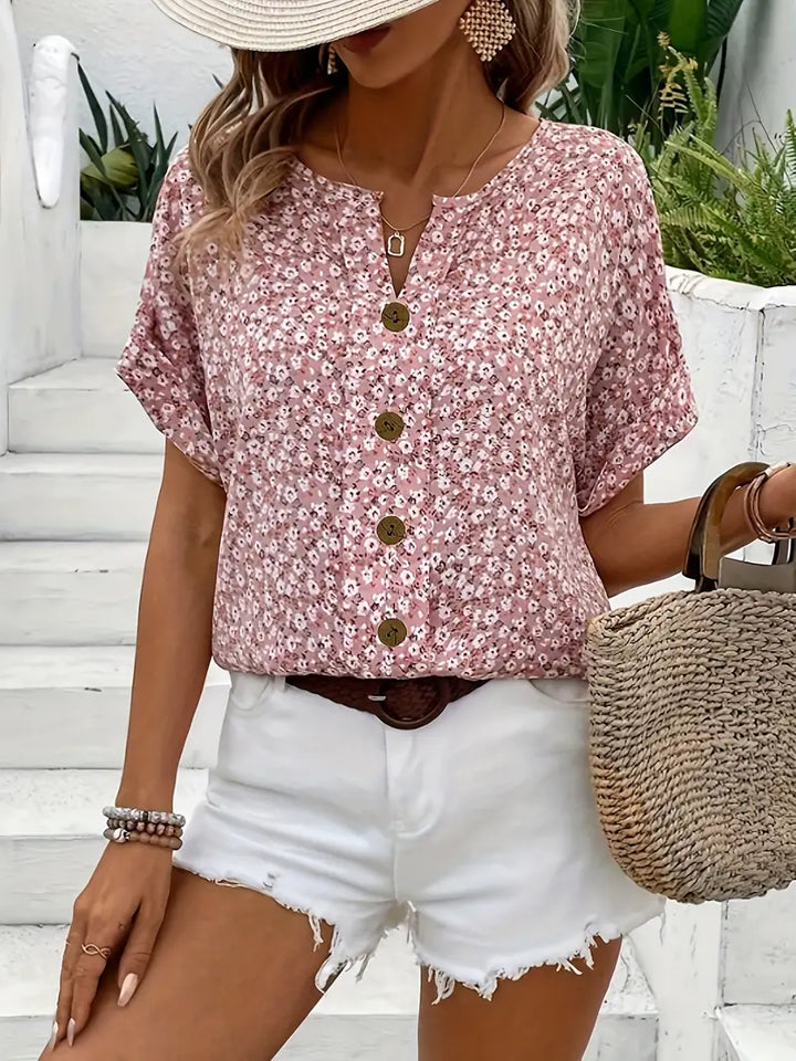 Veronique™ | Stylish Floral Print Blouse