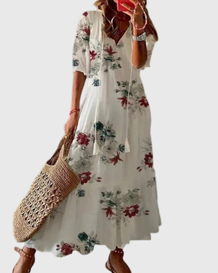 Amara | Boho Vintage Summer Maxi Dress