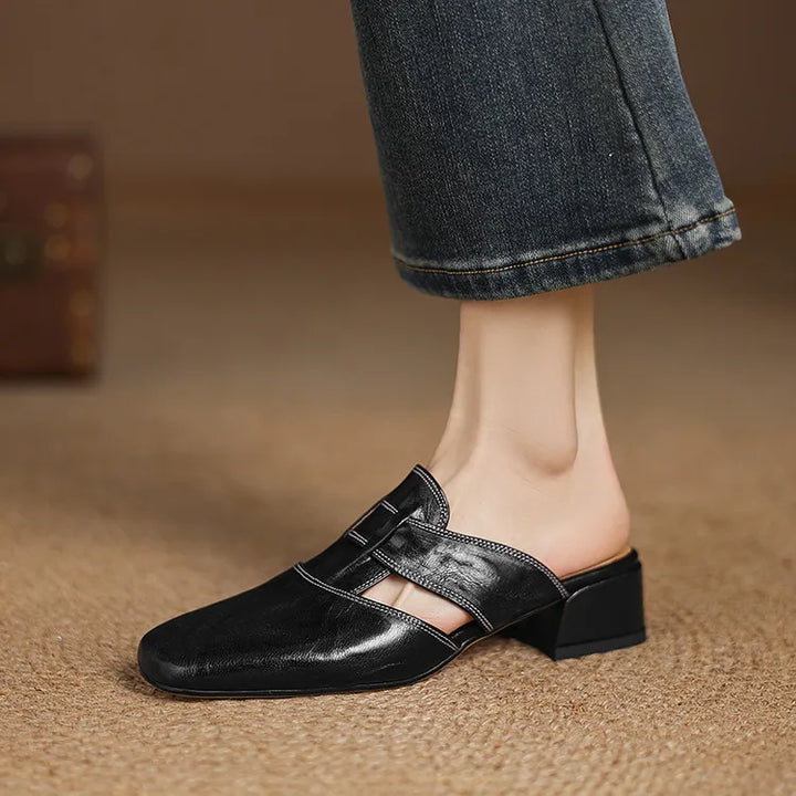 Jesica Genuine Leather Mules