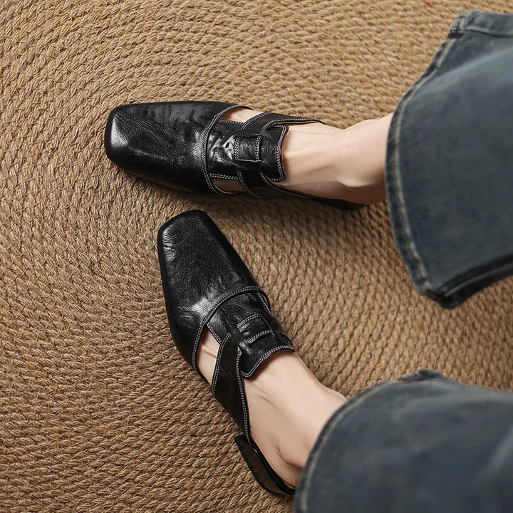 Jesica Genuine Leather Mules