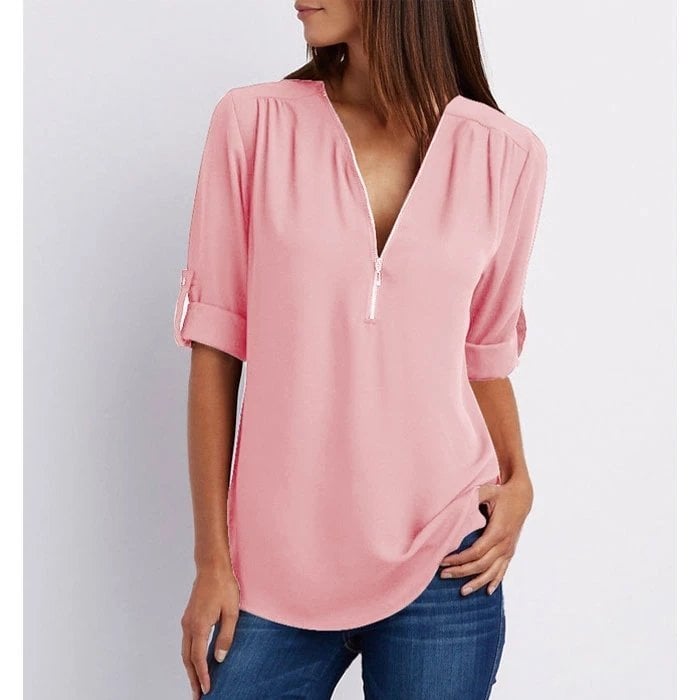Bo | Chic Zipper Blouse