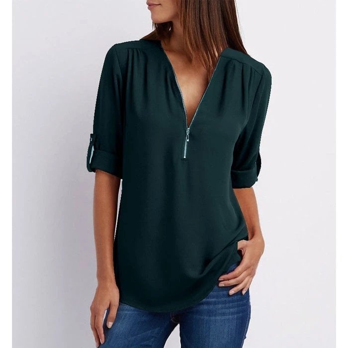 Bo | Chic Zipper Blouse