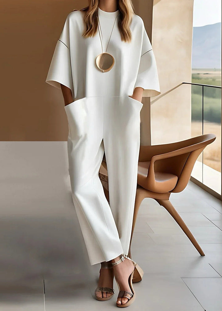 Orlena™ Elegant Short-Sleeve Jumpsuit