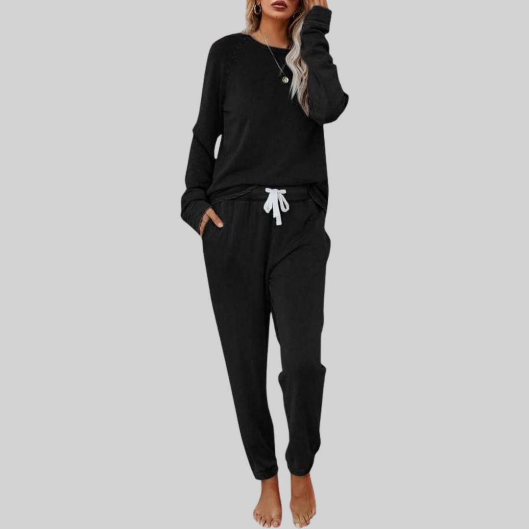 Ashley™ - Casual Long Sleeve and Sweatpants Set