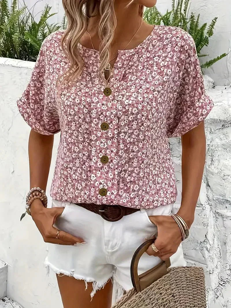 Isabelle | Wildflower Notch Blouse