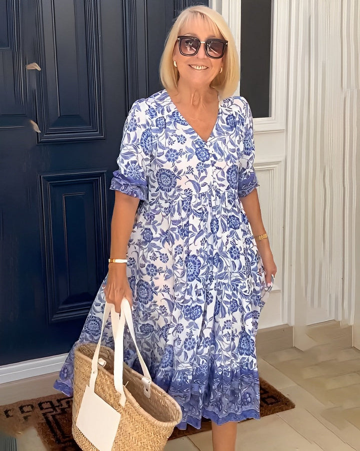 Anastasia | Graceful V-Neck Floral