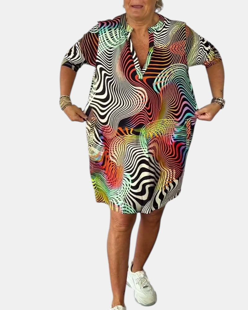 Jessica™ | Colorful V-neck Dress