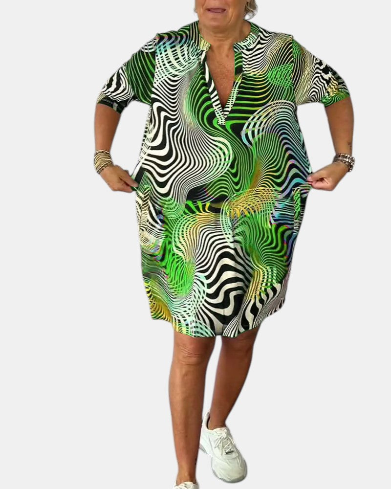 Jessica™ | Colorful V-neck Dress