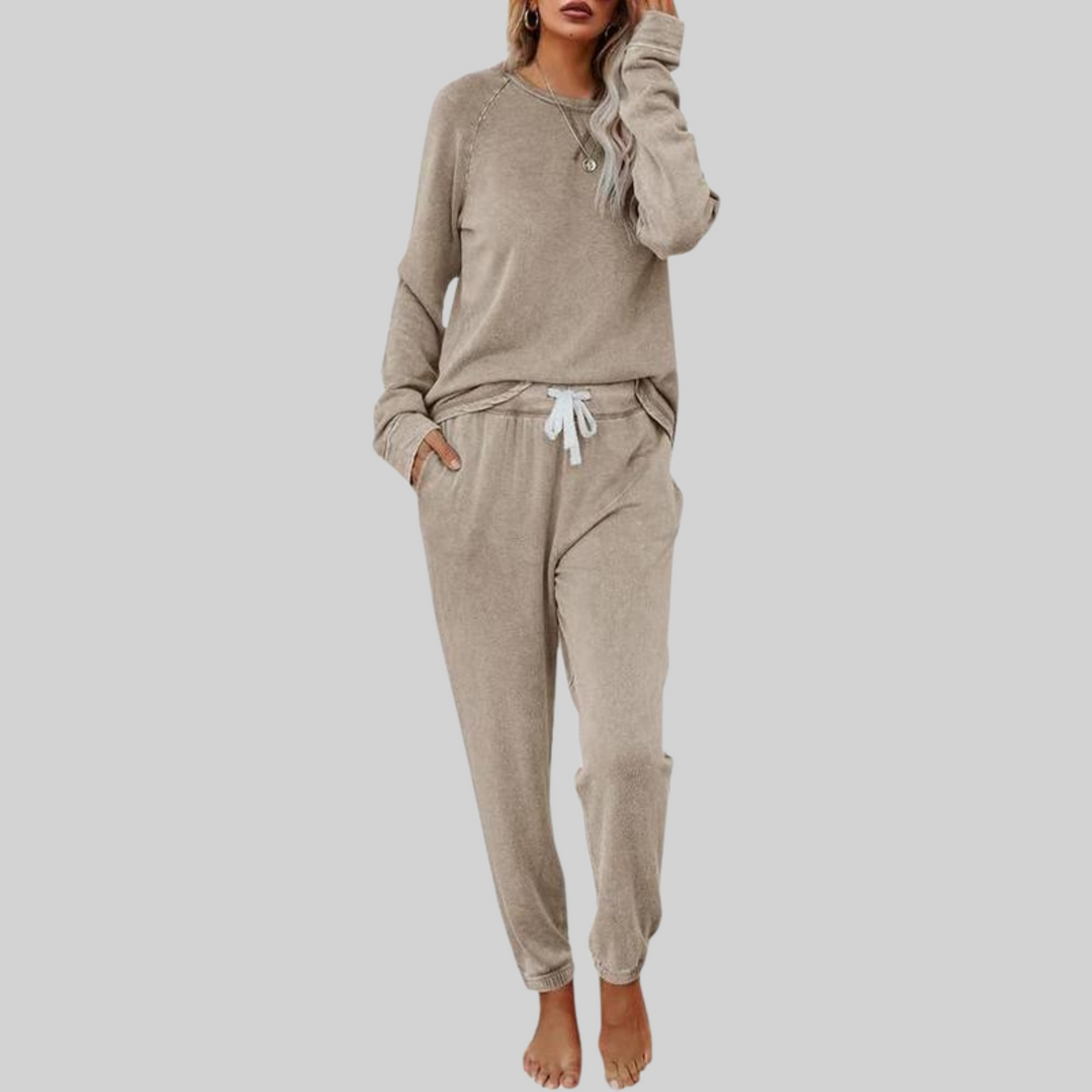 Ashley™ - Casual Long Sleeve and Sweatpants Set