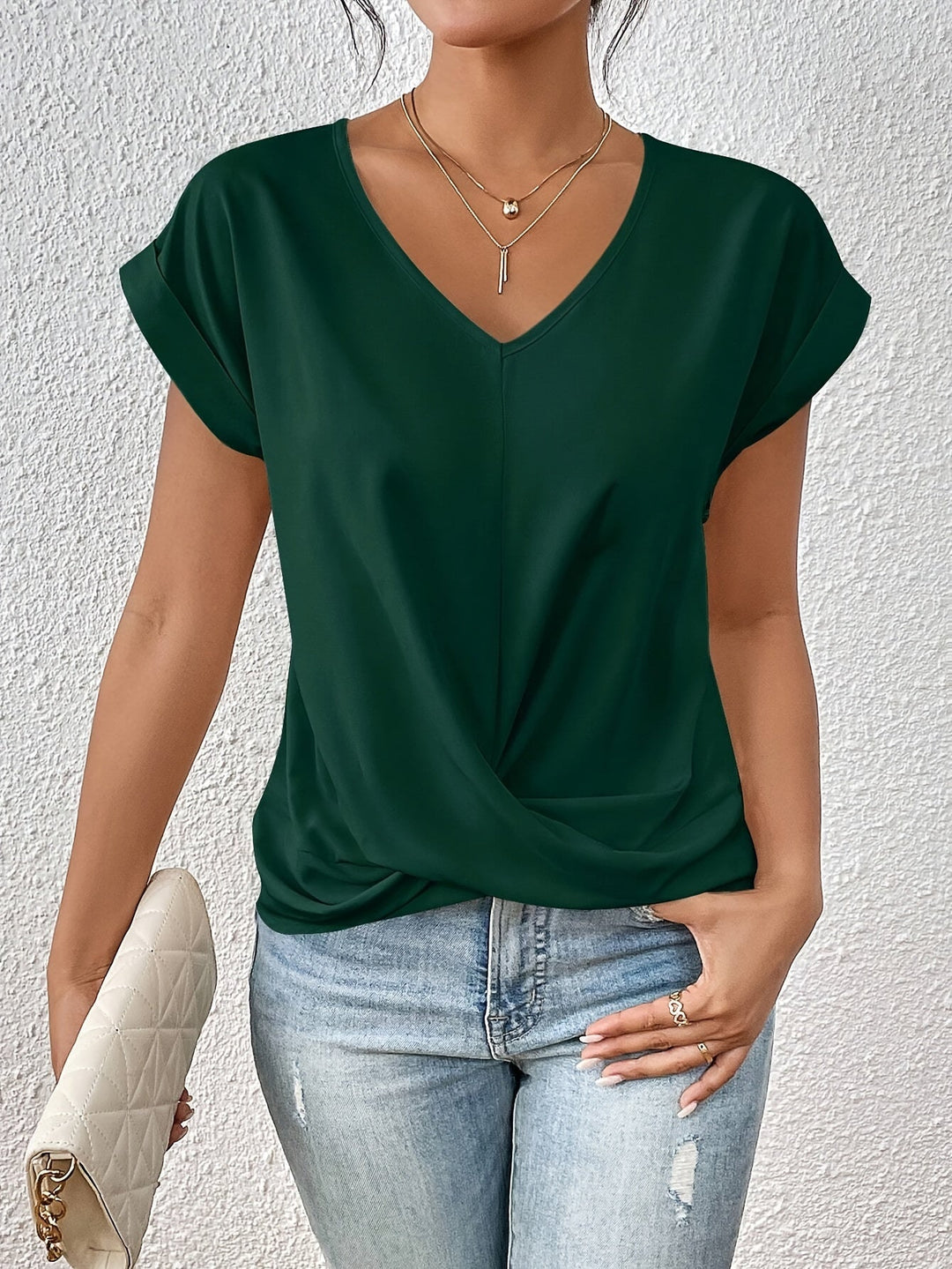 Zalina | The Sweetheart Neckline Casual T-Shirt