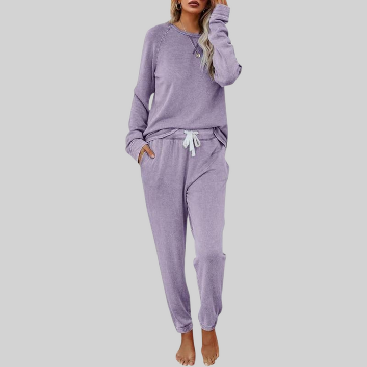 Ashley™ - Casual Long Sleeve and Sweatpants Set