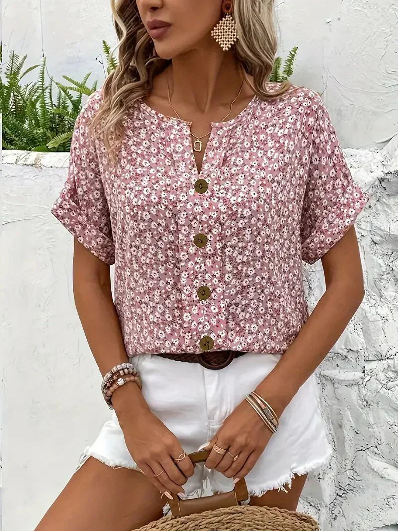 Isabelle | Wildflower Notch Blouse