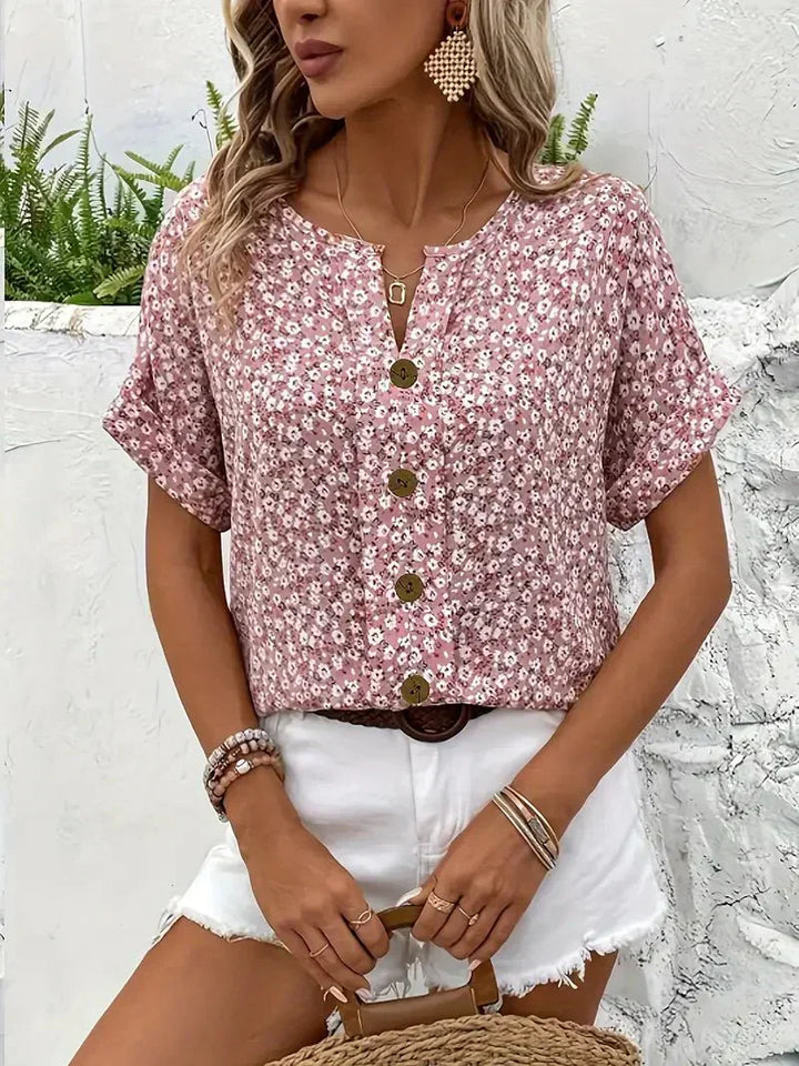 Isabelle | Wildflower Notch Blouse