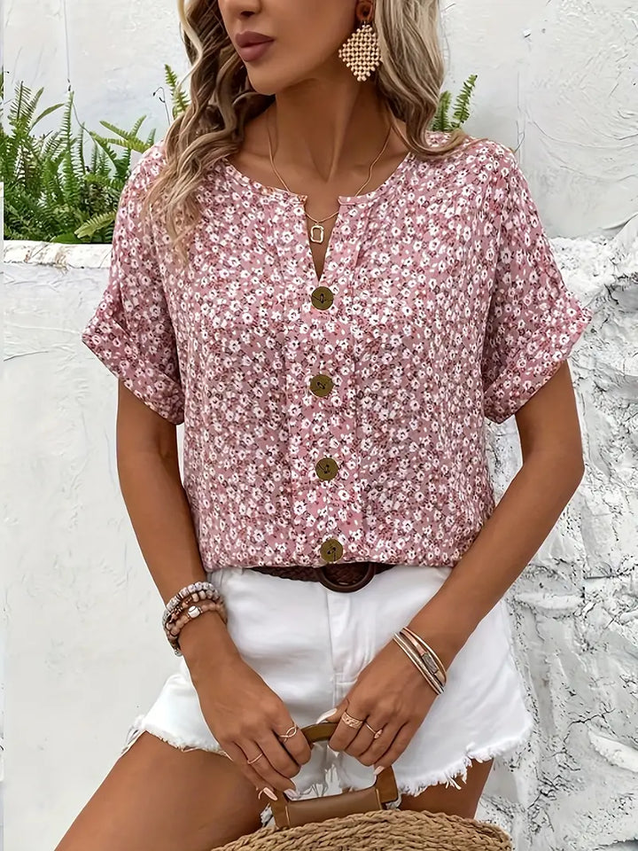 Veronique™ | Stylish Floral Print Blouse