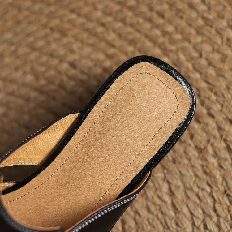 Jesica Genuine Leather Mules