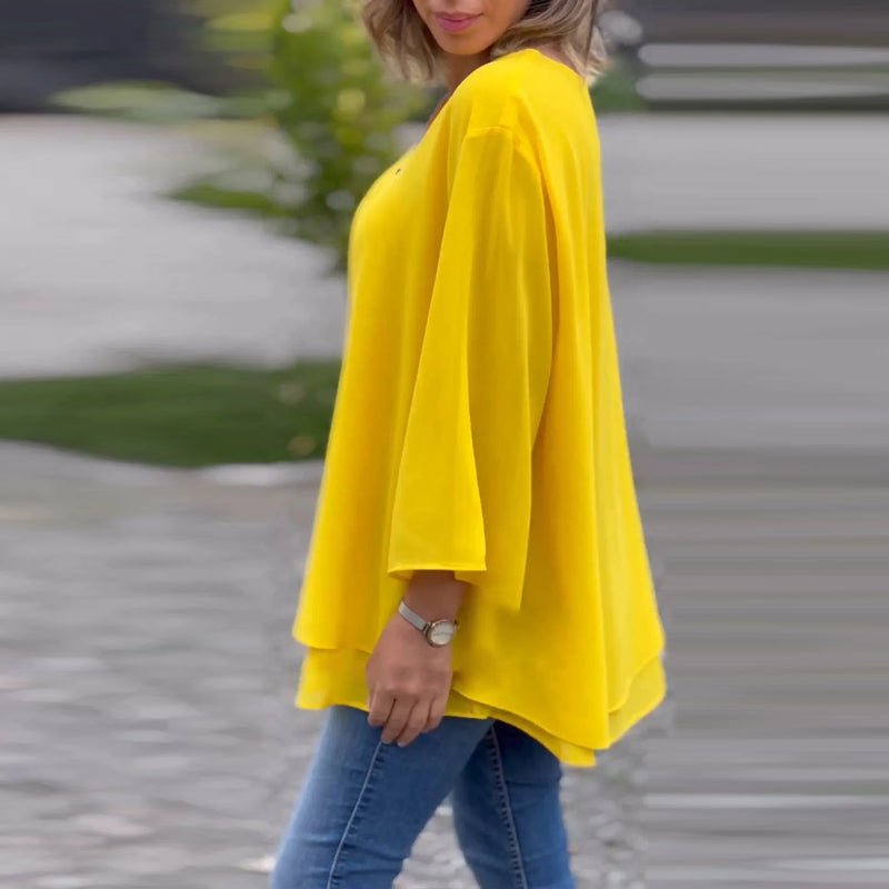 Alina | Chiffon Zipper Blouse