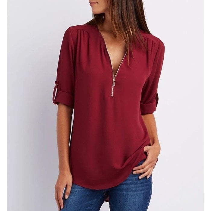 Bo | Chic Zipper Blouse