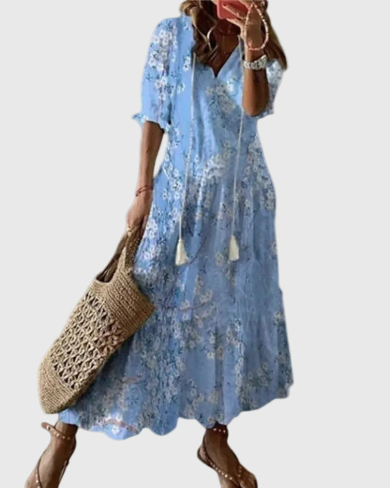 Amara | Boho Vintage Summer Maxi Dress