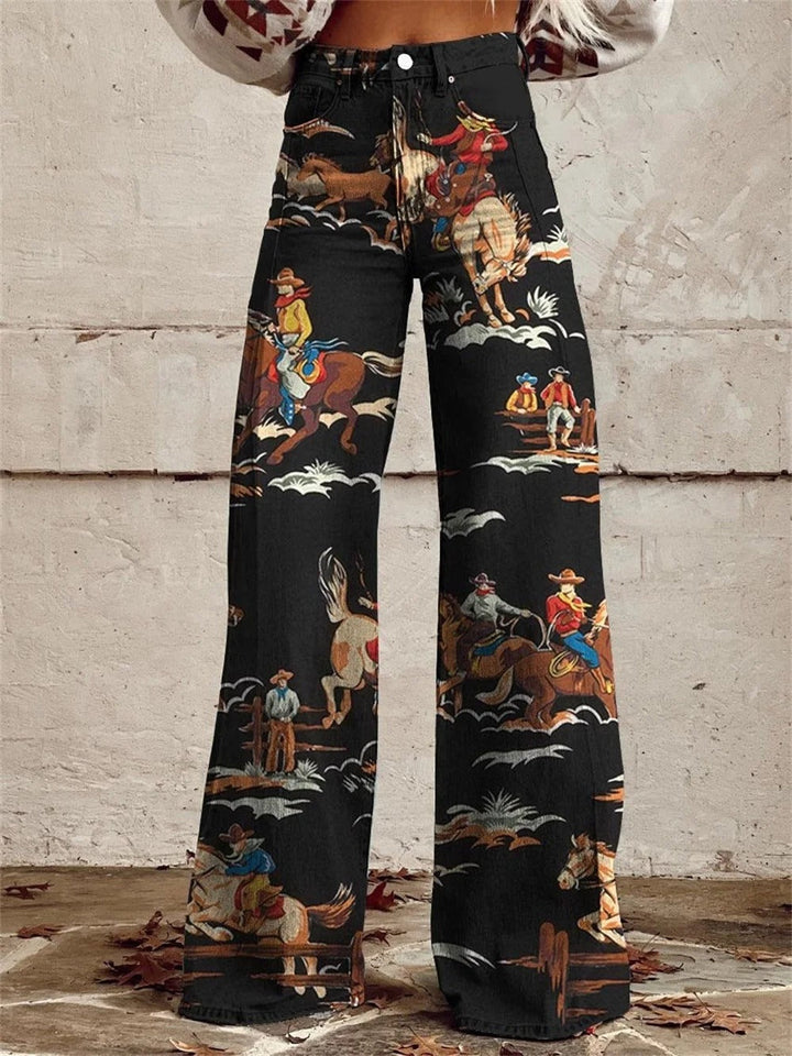Ivette™ - Vintage Printed Wide Leg Pants