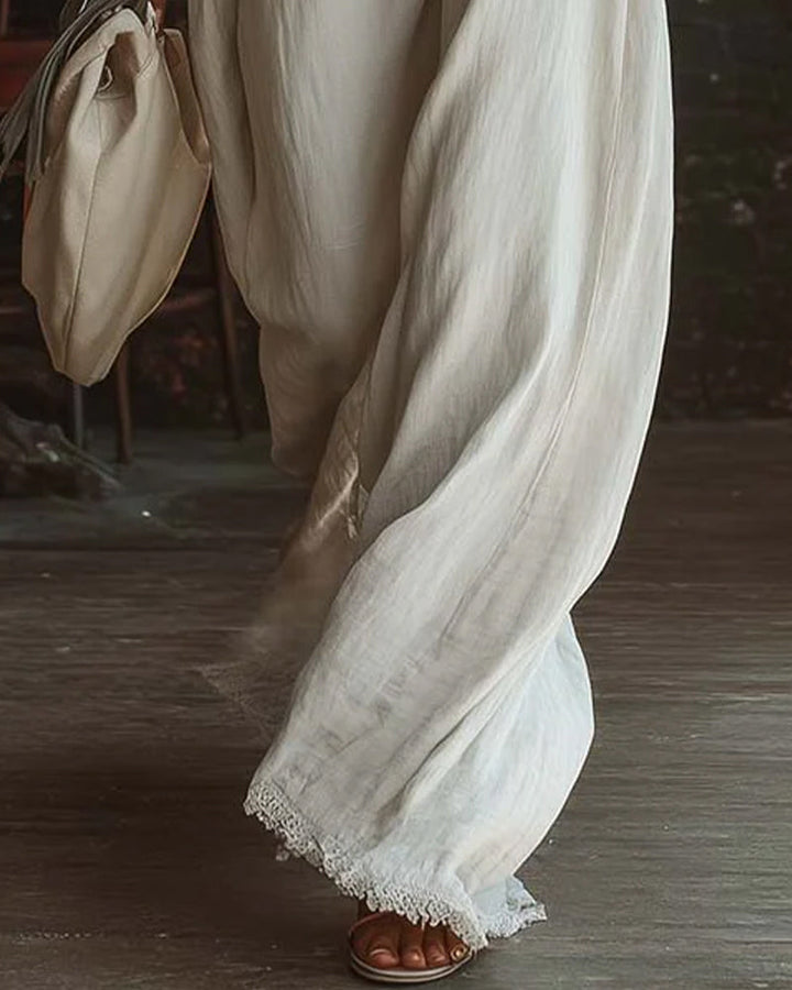 Solid Color V-Neck Fashion Long Dress