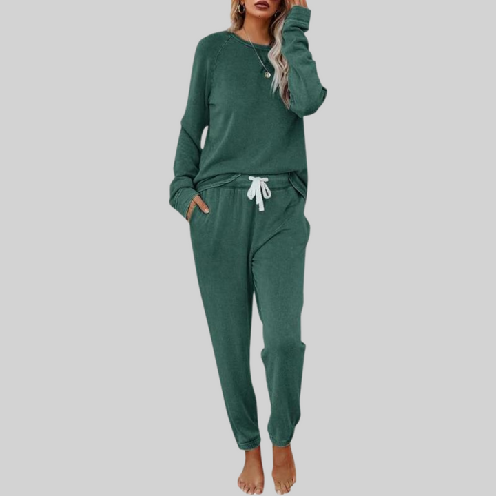 Ashley™ - Casual Long Sleeve and Sweatpants Set