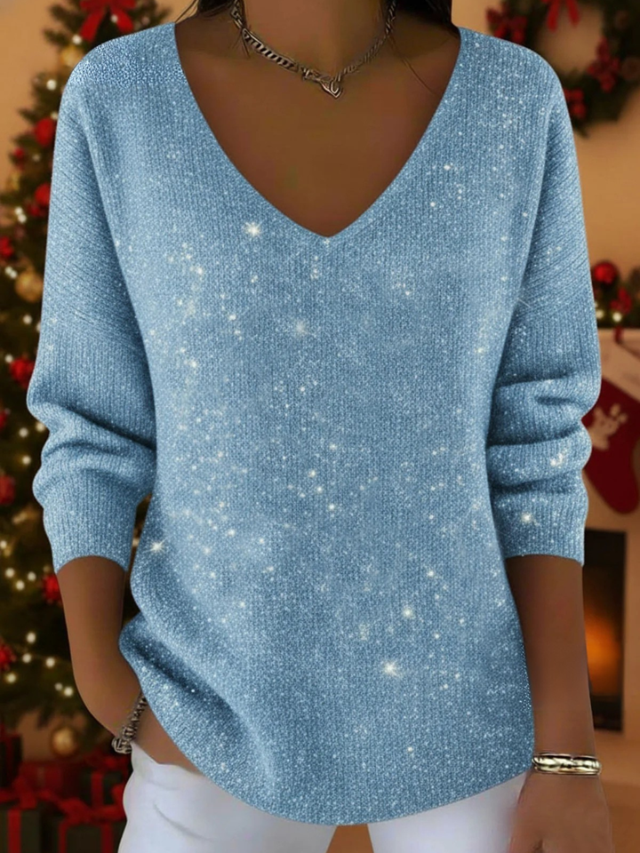 Alexis | Festive Jumper with V-Neck