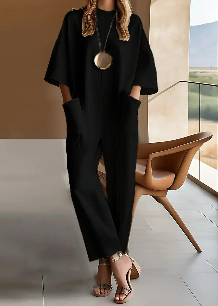 Orlena™ Elegant Short-Sleeve Jumpsuit