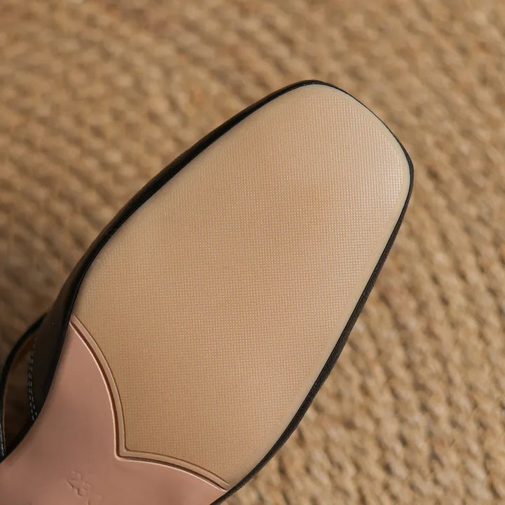 Jesica Genuine Leather Mules