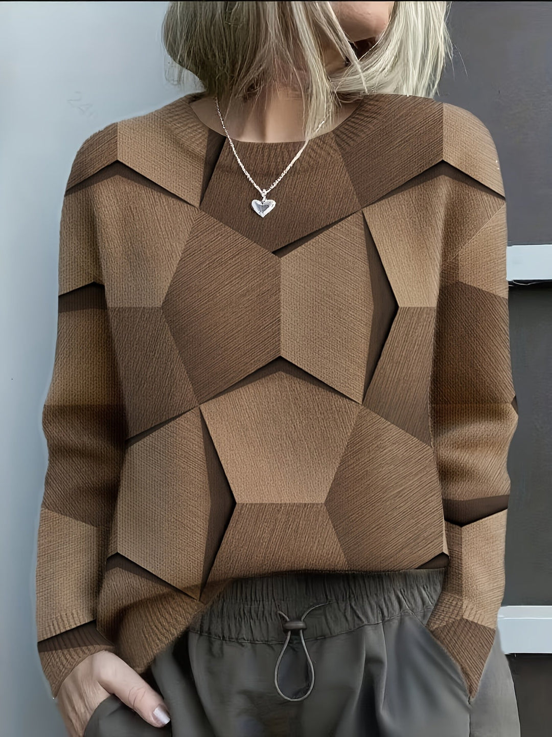 Seraphina – GEOMETRIC COLORBLOCK KNIT SWEATER