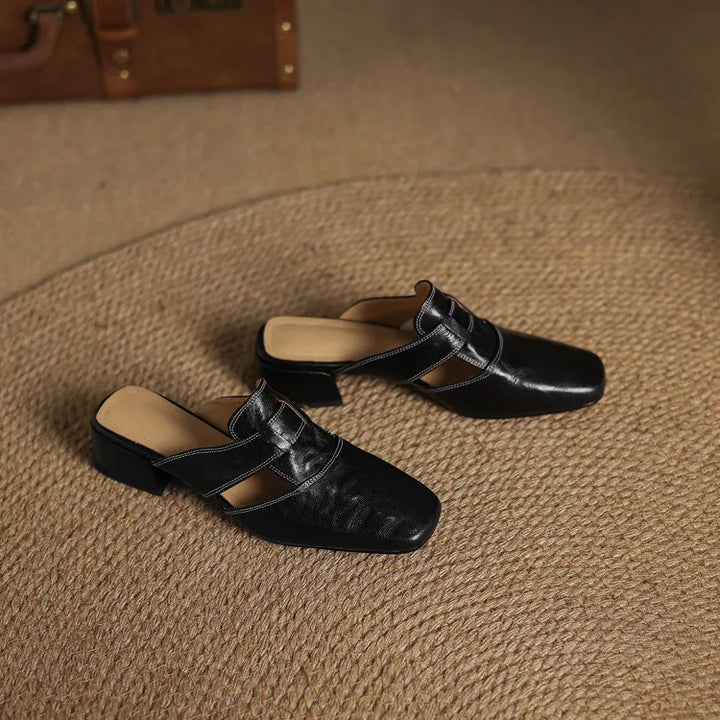 Jesica Genuine Leather Mules