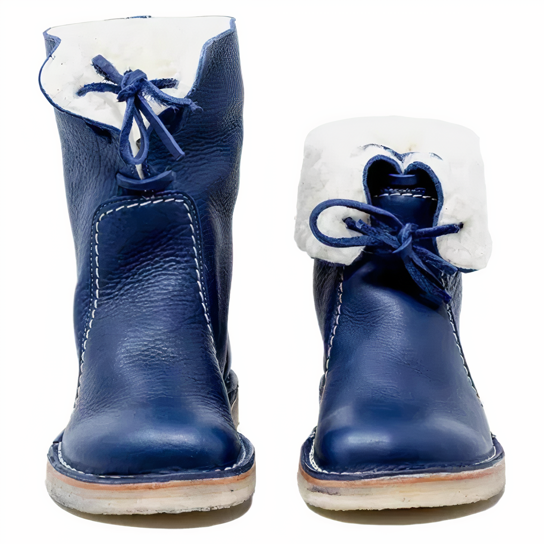 Diana Women's Casual Leather Mid-Calf Boots