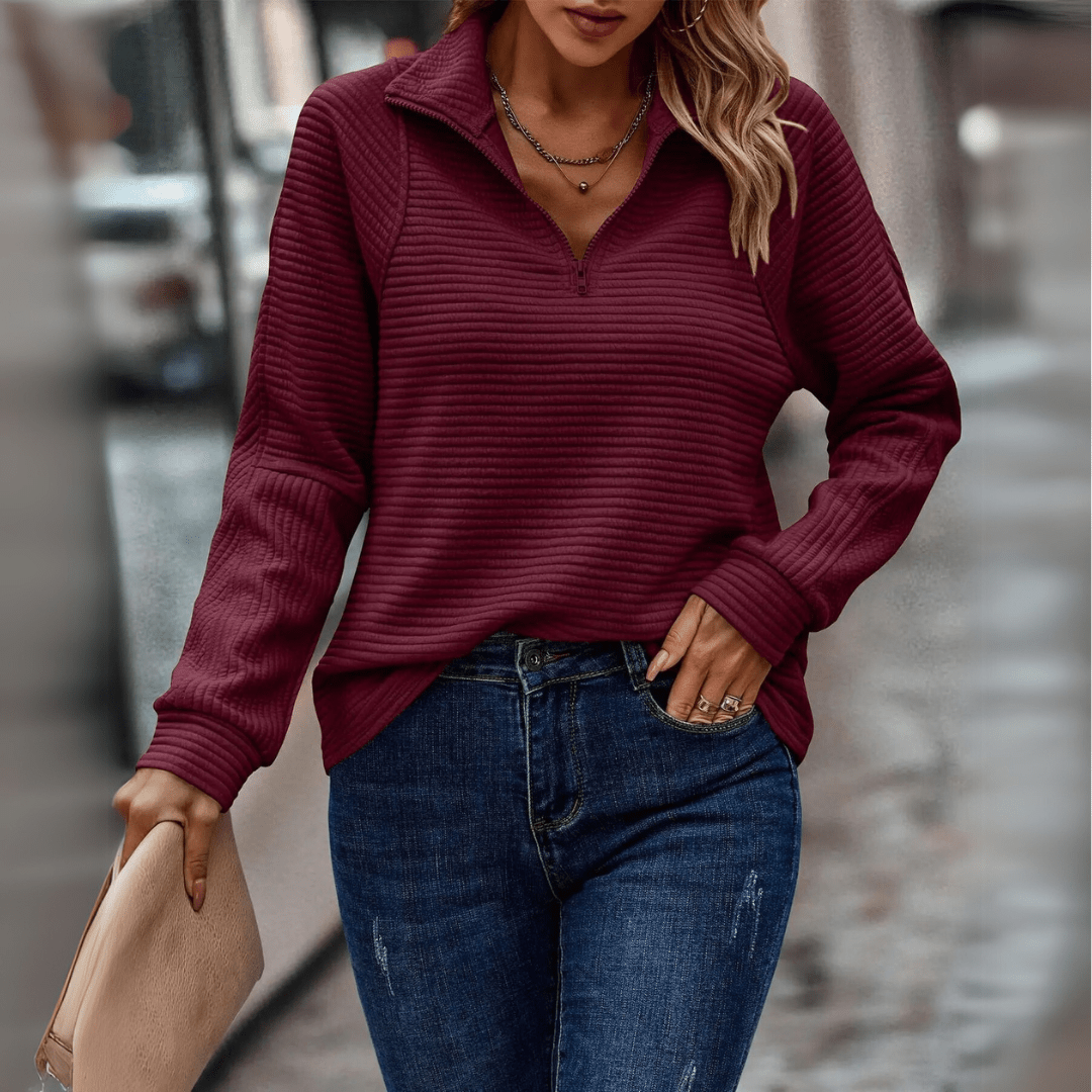 June | Chic Half-Zip Pullover