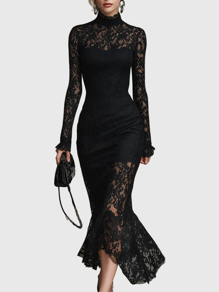 Oriana | Elegant Lace Fishtail Maxi Dress