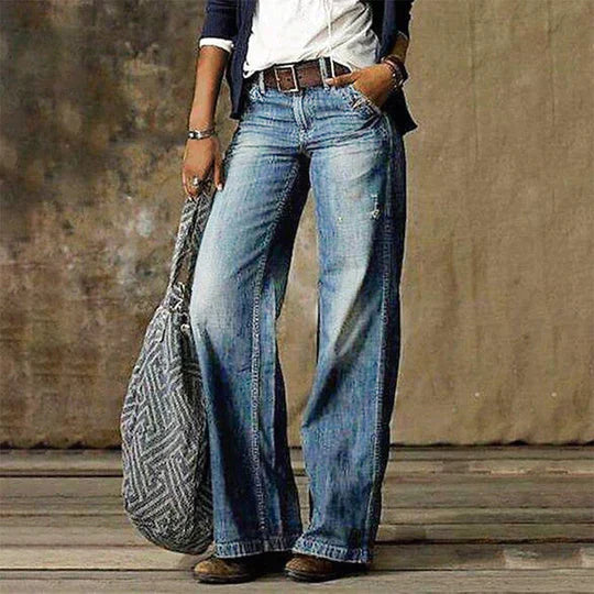 Helora - Retro Wide Leg Jeans