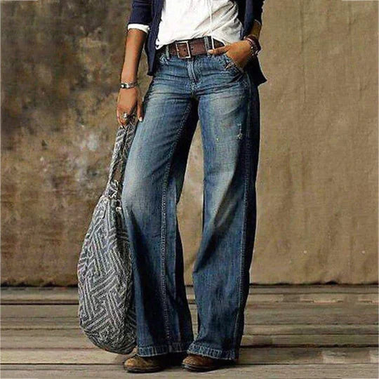 Helora - Retro Wide Leg Jeans