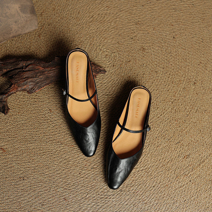 Tania Genuine Leather Mules