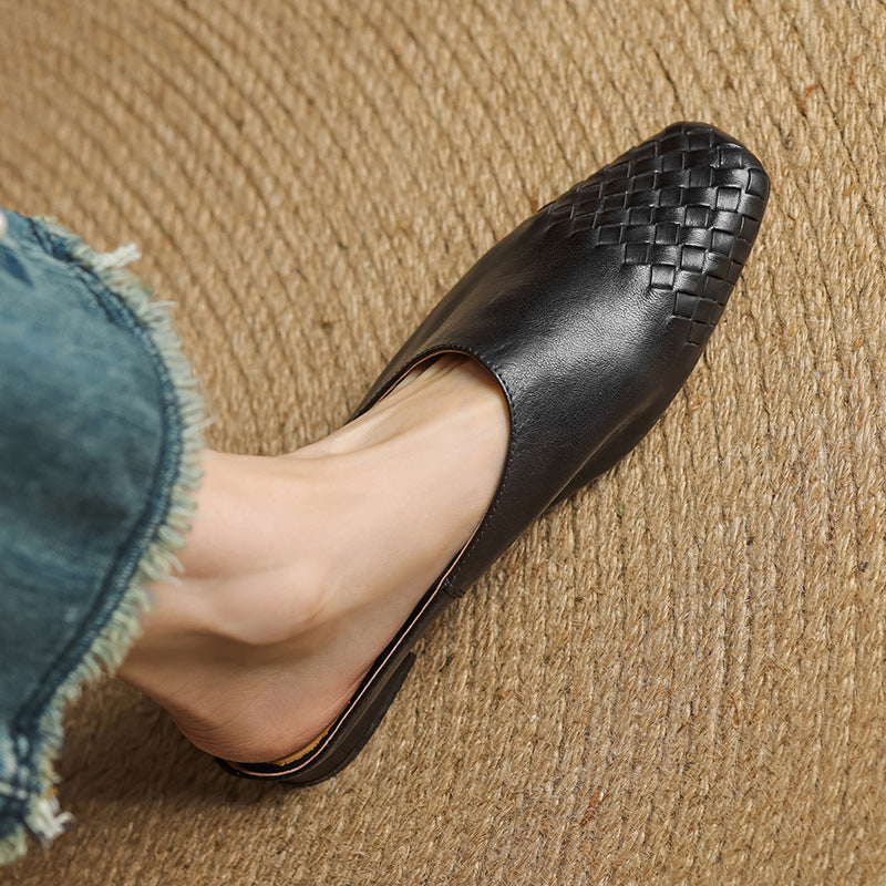 Hilde Genuine Leather Mules