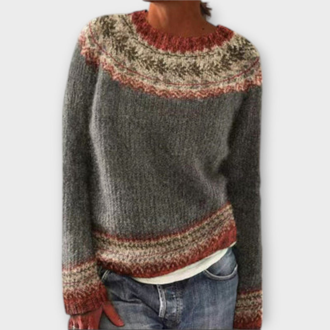 Indie Vintage Knit Sweater for Women